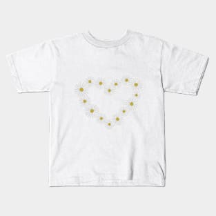 daisy heart  - GeekySmartArt Kids T-Shirt